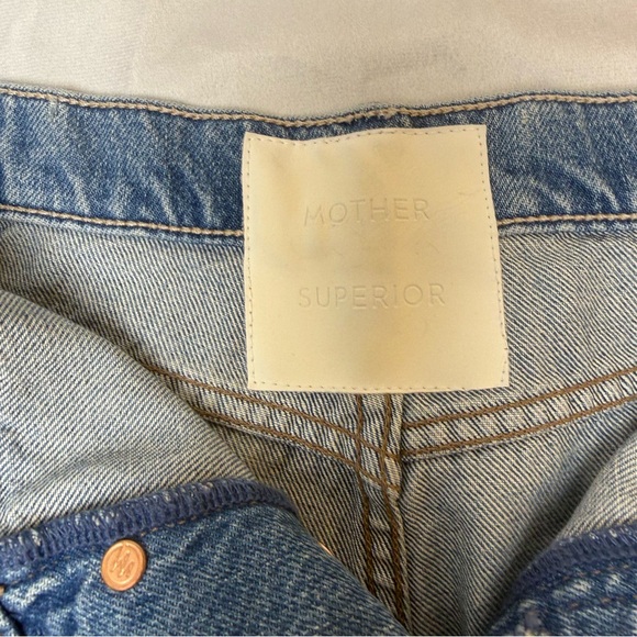 NWOT MOTHER The Skipper Short N Long Fray Shorts (Leap at the Chance), Size: 32 - Picture 9 of 13